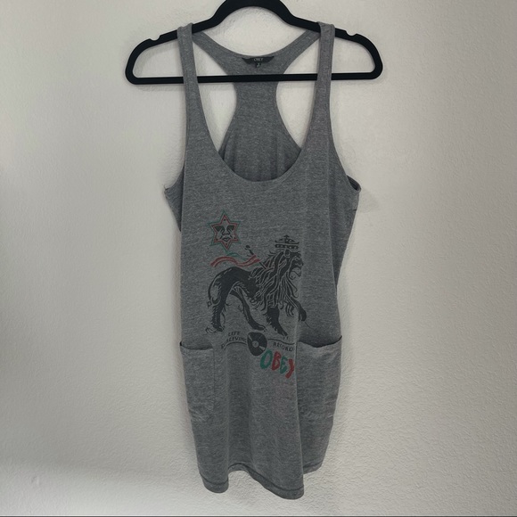 Obey Dresses & Skirts - Obey Racerback Tank Dress Pockets Lion Graphic S